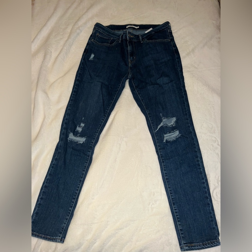 Dark ripped jeans size 31